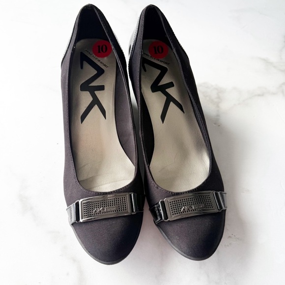 Anne Klein Shoes - Anne Klein Sport Size 10 Black Slip on Wedge Shoes